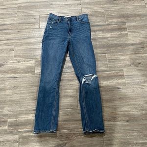 Abercrombie high rise straight jeans